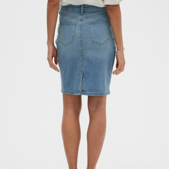 Banana republic petite button-fly denim pencil sk - Picture 8 of 10